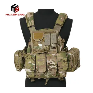 Factory Custom Tactische Camo Vest Molle Met Multi Pocket Zakjes