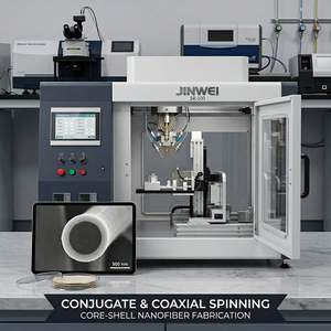 Machine d'électrofilage coaxiale conjuguée tout-en-un de haute précision JINWEI SR100 50kV 6 axes pour nanofibres multicouches cœur-étain - Product Image 2