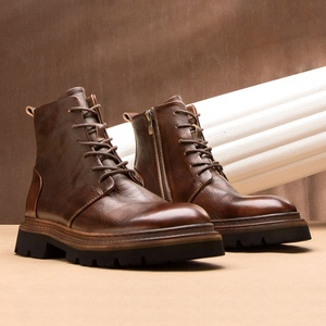Botas de Hombre de Cuero Genuino de Alta Calidad, Recién Lanzadas, Muy Populares, Casuales, para Exteriores, con Suela de Goma, Auténticas - Product Image 4