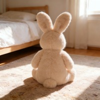 Juguete de Peluche de Conejo Adorable al por Mayor con Partículas Ponderadas, Muñeco de Conejo Suave, Animal de Peluche para Niños