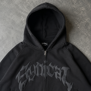 Sudadera con Capucha y Cremallera para <span class=keywords><strong>Hombre</strong></span>, Personalizada con Logotipo Impreso en 3D, 100% Algodón, Impresión DTG, de Alta Calidad - Product Image 3