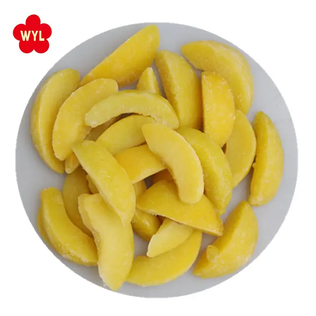 Lezat dan sehat IQF kuning persik Dices bernutrisi Cina kuning buah persik untuk layanan makanan