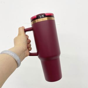 Vaso de Acero Inoxidable de 40 oz con Asa y Pajita Extraíble, a Prueba de Fugas, con Revestimiento de Cobre en la Parte Inferior, para Grabado Láser - Product Image 3