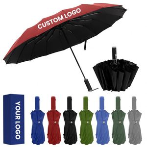 Parapluie pliable compact intelligent personnalisé avec logo, coloré, pour femmes, pour l'extérieur, pour adultes - Product Image 1