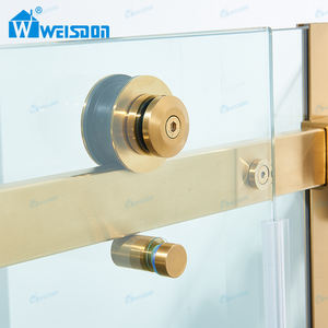 वेइडन कस्टम स्टेनलेस स्टील फ्रेमलेस सिंगल स्लाइडिंग ग्लास गोल्डन बाथटब शॉवर केबिन केबिन - Product Image 3