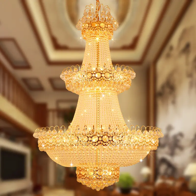 Modern Luxury Wedding Decor Ceiling Lights Gold Lamp Chandelier For Living Room