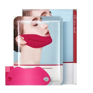 Masque facial ODM personnalisé en hydrogel à l'<span class=keywords><strong>acide</strong></span> <span class=keywords><strong>hyaluronique</strong></span>, pour lifting et raffermissement du visage en V, anti double menton et patch pour le menton, pour tous types de peau - Product Image 1