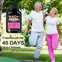 Capsules de complément liposomal NAD Plus 18-en-1 pour un vieillissement sain, avec Resvératrol, Berbérine, Quercétine, Booster d'énergie NAD+, 90 unités