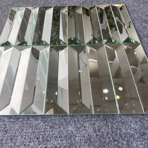 Hot Sale Silver Beveled Edge Strip Mirror Glass Mosaic <strong>Tile</strong> <strong>12x12</strong> Inch - Product Image 2