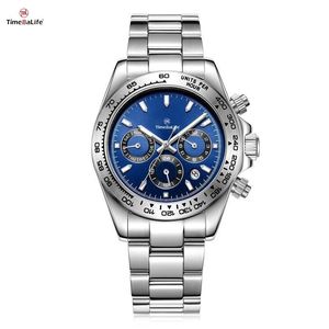 Montre à quartz pour homme en acier inoxydable 316L, chronographe résistant à l'eau, design antique, personnalisable OEM, luxe - Product Image 3