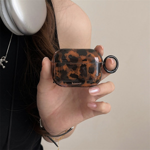 Funda de color ámbar con estampado de leopardo para AirPods Pro 2, funda suave para auriculares inalámbricos Bluetooth Apple AirPods 2 3 4 - Product Image 2