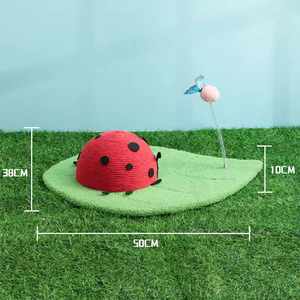 DREAM GARDEN Petite Balle à Gratter pour Chat en Bois et Chanvre, Écologique, Style Champêtre, en Forme de Coccinelle, Jouet pour Chaton, <span class=keywords><strong>Griffoir</strong></span> pour les Griffes et le Tôtement des Poils - Product Image 6