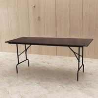Table de salle à manger en bois de style bibliothèque, design traditionnel, pliable et facile à assembler pour usage commercial