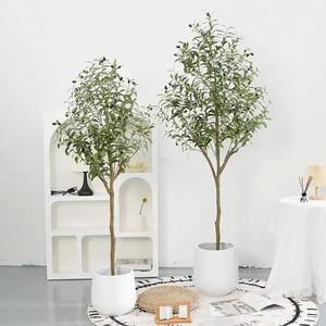 Plante Artificielle en Pot : <span class=keywords><strong>Olivier</strong></span> Vert pour Salon, Grande Plante <span class=keywords><strong>d</strong></span>'Intérieur, <span class=keywords><strong>D</strong></span>écoration de Sol, Pot pour Photographie Extérieure - Product Image 2