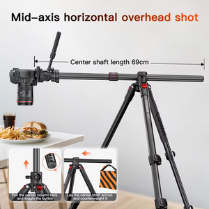 Trípode de Aluminio para Cámara DSLR/Sin Espejo, <span class=keywords><strong>COMAN</strong></span> KX3939MINI V1 181cm 5kg con Cabezal Fluido y Columna Central Horizontal - Product Image 2