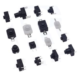 สวิตช์ปุ่มกดแบบล็อค 2 ขา กระแสสูง 10A สำหรับไฟฉาย, สวิตช์เปิด/ปิดแนวตั้งขนาด 13x18 มม. รุ่น 1813-KAN9, สูง 18 มม. - Product Image 5