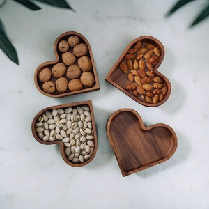 Plateau de service rectangulaire moderne en bois d'acacia avec glaçure craquelée naturelle, ensemble de 2 pièces, plateau de rangement pour collations, plateau à nourriture, plateau à bijoux - Product Image 5