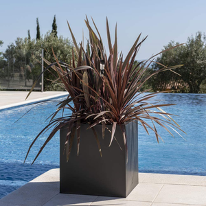 Vente directe d'usine grands pots pour pots de fleurs décoratifs blancs extérieurs pots de fleurs en argile à fibres mates - Product Image 4