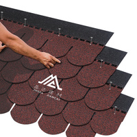 Vente en gros pas cher 5 tablettes écailles de poisson bardeaux d'asphalte tuiles composites rouges pour kerala maurice inde