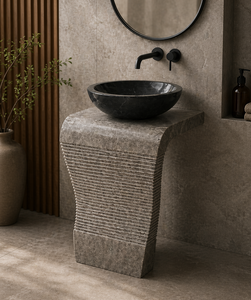 Mosaïque de carreaux de galets verts écologiques durables pour villa moderne, pierre de rivière naturelle, extérieur, salle de bain, installation manuelle - Product Image 1