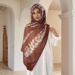 Nouvel arrivage : <span class=keywords><strong>Foulard</strong></span> musulman pour <span class=keywords><strong>femme</strong></span> de Malaisie, grande taille, châle imprimé floral aquarelle, en coton, lin et modal, hijab 180*70cm - Product Image 3