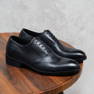 Nuevos Zapatos de Hombre Estilo Británico de Cuero Genuino con Cordones, Impermeables, Antideslizantes y Ligeros para Otoño, Casuales de Negocios y Formales - Product Image 2