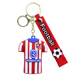Llavero de <span class=keywords><strong>Jersey</strong></span>, Colgante de PVC Suave, Llavero de Fútbol, Mercancía para Fanáticos, Regalo, Llavero de Metal al por Mayor - Product Image 3