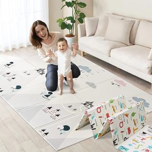 Tapis de jeu extra large en XPE rembourré, ensemble de jouets pour enfants, tapis de ramper naturel pour bébé, pliable, imperméable, imprimé animal, non toxique, pour le camping - Product Image 5
