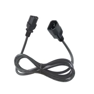 Male To Female Electric Extension Indoor H05vv-f 3g1.0mm2 German 3 Wire Pole C13 C14 Connector Power Cord