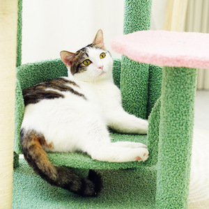 Jia Ni <b>Cat</b> Green Leaf <b>Cat</b> Tree With <b>Scratching</b> <b>Posts</b> And Platforms <b>For</b> Indoor <b>Cats</b> - Product Image 3