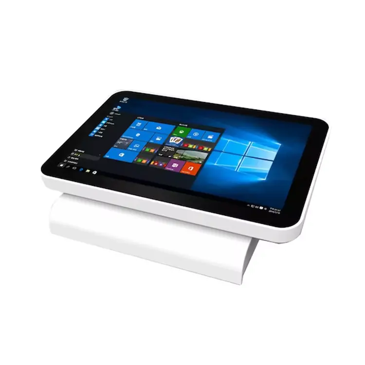 12 นิ้ว Mini All In One ระบบลงทะเบียนเงินสดขนาดเล็กจุดขายอุปกรณ์ Windows และ Android POS Terminal