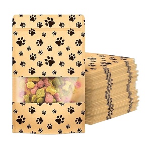 Sacs en papier kraft biodégradables personnalisés de haute qualité, respectueux de l'environnement, anti-odeurs, refermables, friandises <span class=keywords><strong>pour</strong></span> chiens lyophilisées. - Product Image 1