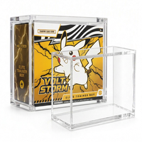 Boîtier de présentation en acrylique personnalisé avec couvercle magnétique robuste pour boîte Elite Trainer, protection transparente résistante aux UV pour rangement TCG