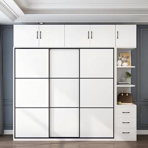 Guardaroba, camera da letto, porta scorrevole, armadietto per la casa, semplice e moderno, facile da montare per bambini, pressa per <span class=keywords><strong>vestiti</strong></span> in legno - Product Image 1