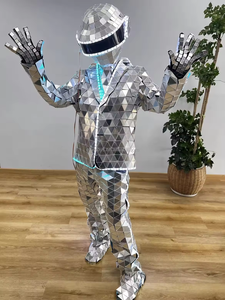 Efun Costume Robot <span class=keywords><strong>Punk</strong></span> Effetto Specchio di Grande Successo per Adulti Cosplay Dorato e Argentato con Casco <span class=keywords><strong>Daft</strong></span> <span class=keywords><strong>Punk</strong></span> - Product Image 2