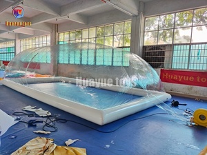 Cubierta de cúpula de piscina inflable de PVC transparente para piscina y accesorios personalizados - Product Image 4