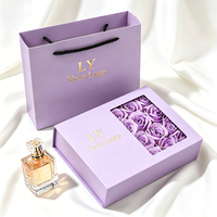 Boîte en papier rigide personnalisée de luxe Soy avec couvercle magnétique, doublure en éponge, revêtement UV et gaufrage pour parfums et cosmétiques haut de gamme