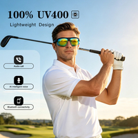 AI Voice Smart Sunglasses, Lightweight UV400 UV Blocking Hands Free Audio Call Eyewear for Golf Driving Outdoor Sports