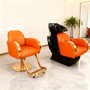 เก้าอี้ตัดผมไฮดรอลิกคุณภาพสูงสำหรับร้านตัดผม เก้าอี้วินเทจสำหรับผู้ชาย เก้าอี้ทำผมแบบเอนได้สไตล์เรโทร - Product Image 3