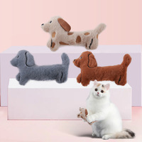 Peluche Chien Saucisse pour Chat, Jouet Interactif pour Chat avec Catnip, Sonore et Froissé, Doux et Moelleux pour Chats d'Intérieur et Chatons
