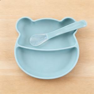 จานอาหารการ์ตูน ถาดใส่อาหาร ชุดอาหารบนโต๊ะอาหาร เป็นมิตรกับสิ่งแวดล้อม ทนทาน ทำจากซิลิโคน สำหรับเด็ก จานแบ่งส่วน พร้อมแผ่นรองจาน ช้อน ปลอดภัยสำหรับอาหาร - Product Image 2
