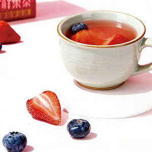 Cubes de thé santé fraise et myrtille OEM, blocs naturels lyophilisés riches en antioxydants, pour infusion chaude et froide, emballage boîte/sachet - Product Image 2