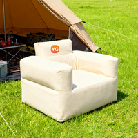 Sofá Inflable Individual Plegable Moderno Personalizado para Exteriores, Silla de Descanso Portátil de Inflado Rápido para Acampar, Cama para Uso Doméstico
