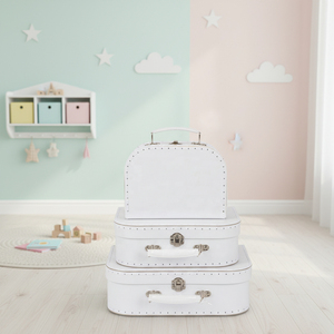 Wholesale White Paperboard <b>Suitcase</b> Shape Gifts Boxes Baby Cardboard Kids <b>Suitcase</b> with Handle - Product Image 6