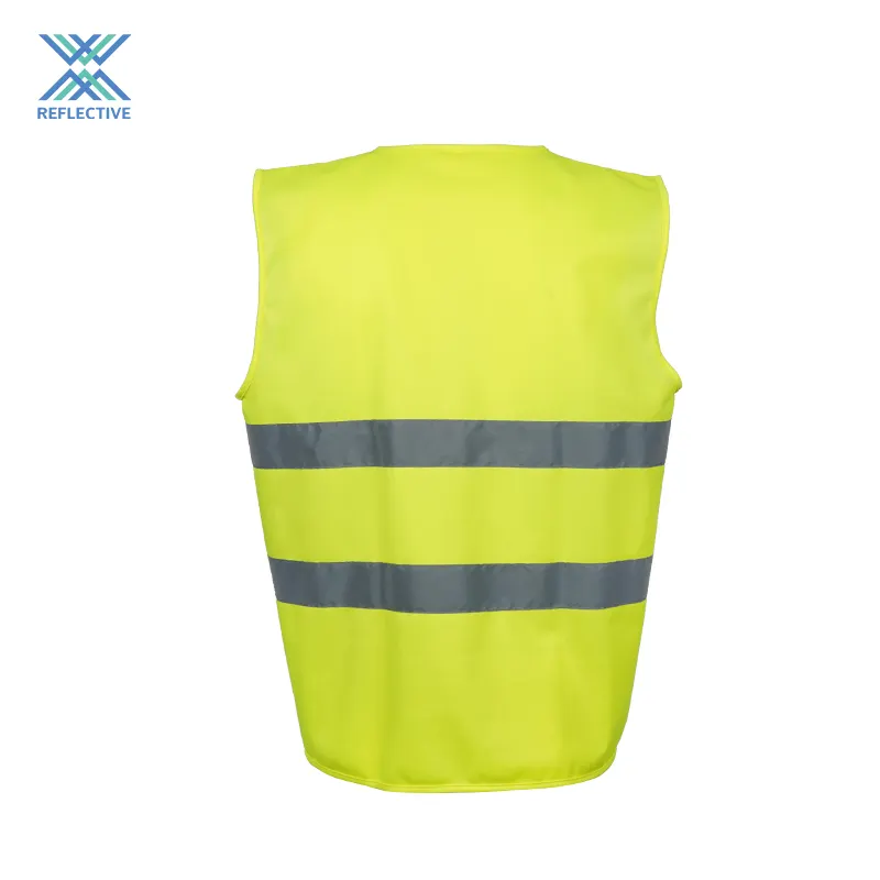 LX Gilet de sécurité de haute qualité Gilet de sécurité pour la construction Gilet de sécurité réfléchissant pour hommes avec fermeture éclair