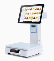 BeYou Timbangan Kasir POS Terintegrasi AI Presisi Tinggi dengan Pencetakan Label Barcode, Android 11, Layar Sentuh Kapasitif 11 Inci