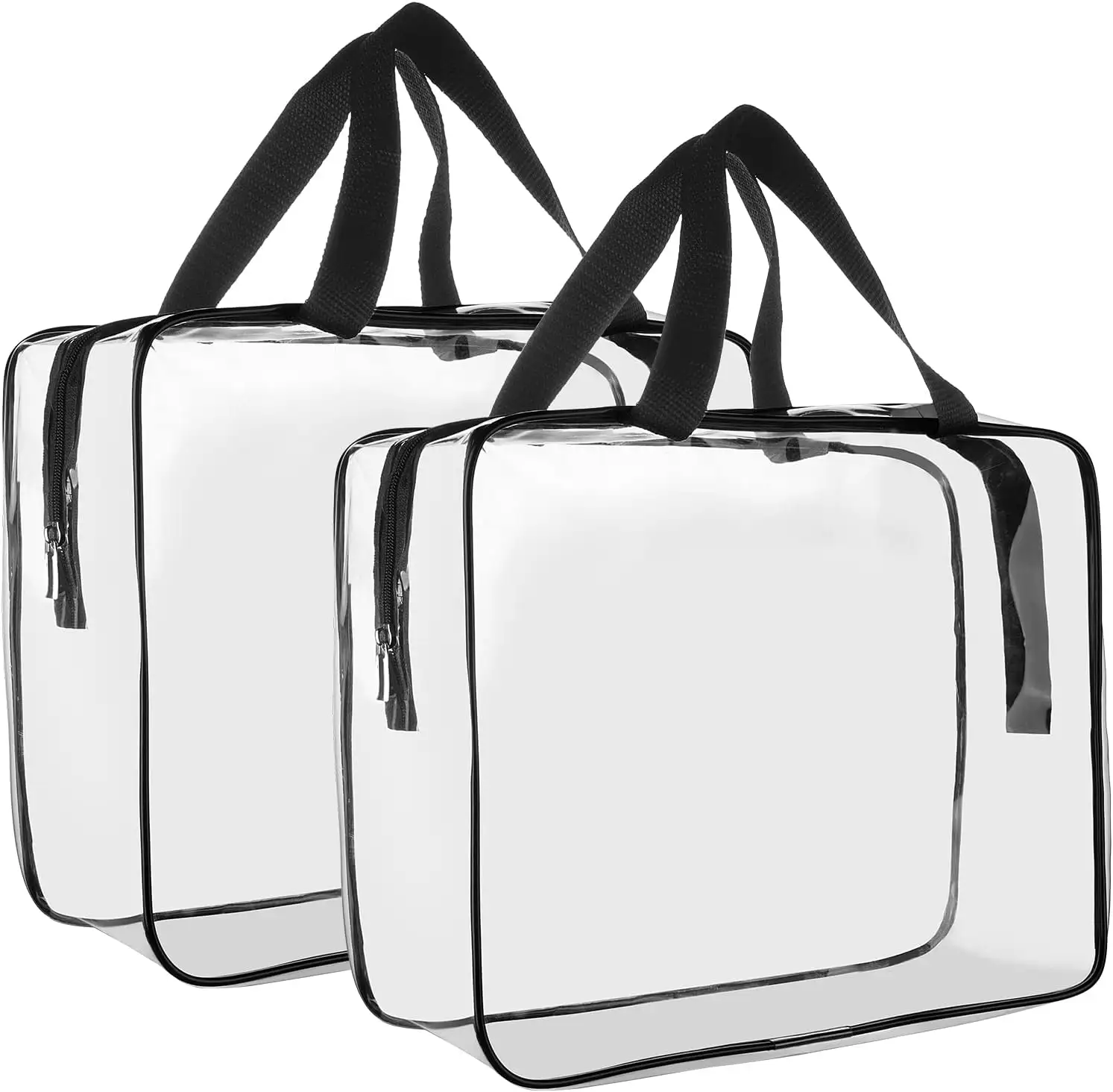 Borsa da toilette trasparente da un quarto borsa da viaggio per trucco borsa cosmetica in PVC per articoli da toeletta custodia cosmetica per donna uomo