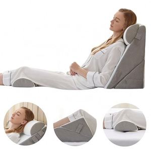 Custom Size 3pcs Comfort Muti Position Triangle <b>Bed</b> Wedge Memory Foam Pillow <b>for</b> <b>Back</b> Pain - Product Image 3