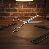 Ciseaux de coiffure professionnels en acier inoxydable de haute qualité pour droitiers, manche moyen, légers, 30 cm, vente en gros