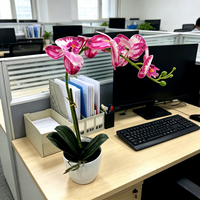 Anggrek Phalaenopsis Buatan Real Touch Grosir Buket Bunga Palsu Dekorasi Rumah Acara Hadiah Rangkaian Bunga Pernikahan
